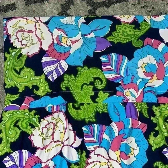 Jude Connally Maxi Skirt/ Strapless Dress size L tropical colorful - Picture 2 of 6